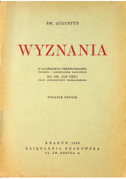 Wyznania św Augusta 1949 r