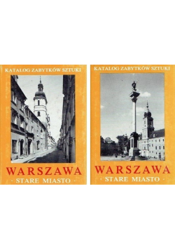 Katalog Zabytków Sztuki Warszawa Stare miasto 2 książki