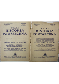 Wielka Historja Powszechna 2 tomy 1934r.