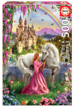 Puzzle 500 Wróżka i jednorożec G3