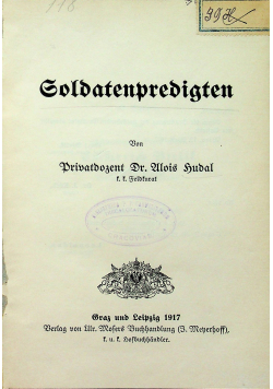 Goldatenpredigten 1917 r