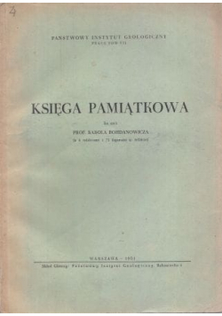 Księga pamiątkowa ku czci prof Karola Bohdanowicza