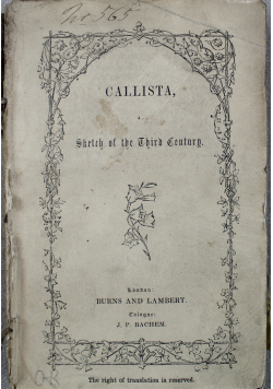 Callista sketch of the third century