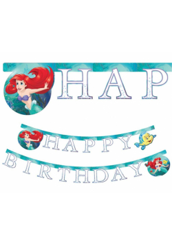 Banner Happy Birthday Ariel Disney