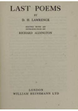 Last poems 1932 r.
