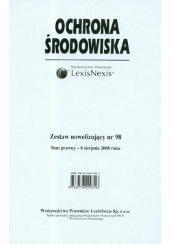 Ochrona Środowiska  zestaw nowelizujący nr 98