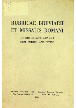 Rubricae breviarii et missalis romani