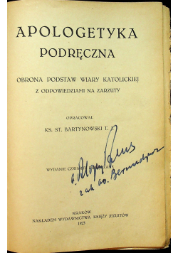 Apologetyka podręczna 1923r.