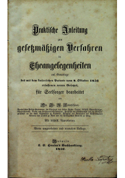Praktische Anleitung zum gesetzmakigen Verfahren 1859 r.