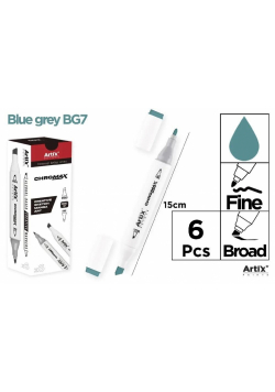Marker Chromax z 2 końcówk. blue grey BG7 (6szt)
