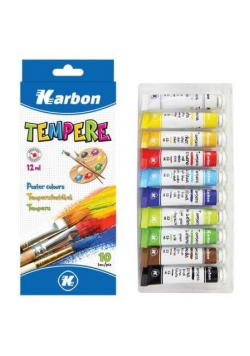 Farby Tempera 10 kolorów KARBON