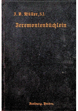 Zeremonienbuchlein 1904 R.