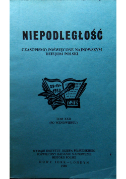 Niepodległość Tom XXII