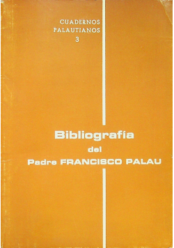 Bibliografia del Padre Francisco Palau