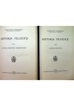 Historia filozofii 2 tomy 1931 r.