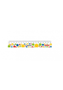 Linijka plastikowa 17 cm SmileyWorld Rainbow
