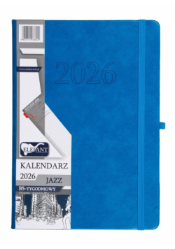 Kalendarz 2026 B5 tygodniowy Jazz niebieski
