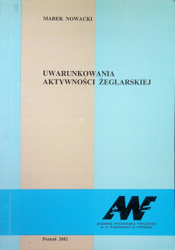 Uwarunkowania aktywności żeglarskiej