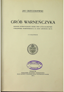 Grób Warneńczyka 1911 r