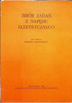 Zbiór zadań z napędu elektrycznego