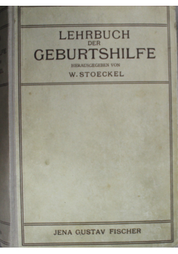 Lehrbuch der Geburtshilfe  1920 r.