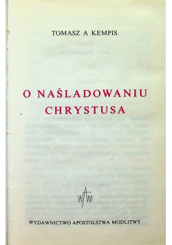 O naśladowaniu Chrystusa
