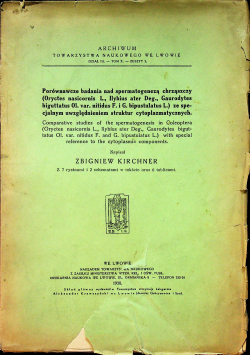 Porównawcze badania nad spermatogenez chrząszczy 1938r