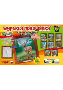 Wypukła malowanka - Zwierzęta lasu Zestaw 8 wzorów