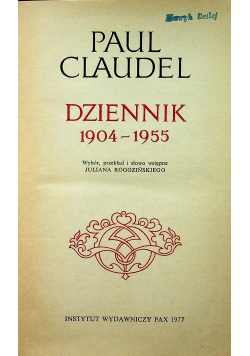 Claudel Dziennik 1904 - 1955