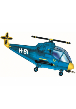 Balon foliowy Helikopter niebieski 57cm