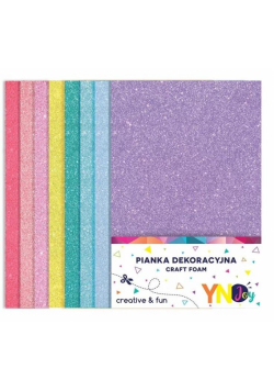 Pianka dekoracyjna brokat pastel 5szt