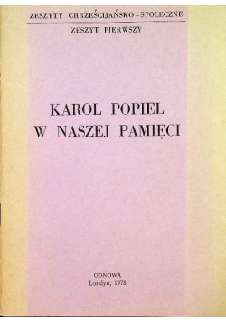 Karol Popiel w naszej pamięci