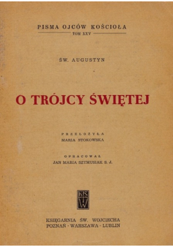 O Trójcy Świętej Tom XXV