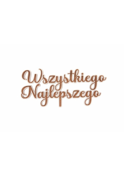 Drewniany napis - Wszystkiego najlepszego 5szt