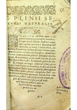 Plinio - plantas medicinales Medicina y Farmacia - historia natural 1616 r.