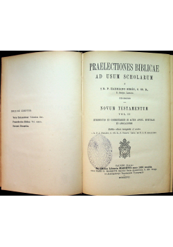 Praelectiones Biblicae ad usum scholarum 1820 r