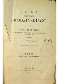 Pisma Kazimirza Brodzińskiego Tom II 1872r