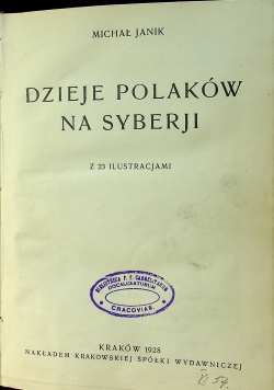 Dzieje Polaków Na Syberji 1928r.