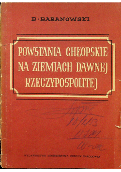 Powstania chłopskie na ziemiach dawnej Rzeczypospolitej