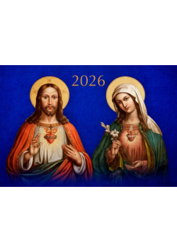 Kalendarz 2026 trójdzielny Najświętsze Serce