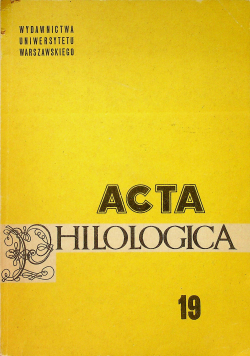 Acta Philologica 19