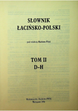 Słownik łacińsko polski Tom 2