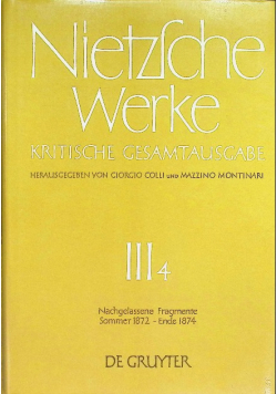 Kritische Gesamtausgabe III