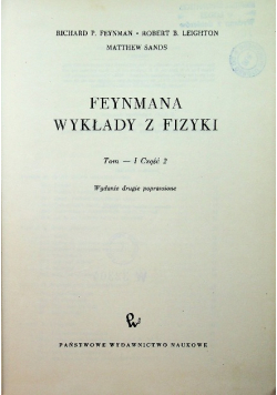 Feynmana wykłady z fizyki Tom I Część 2