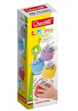 Klocki Momy Soft miękkie z grzechotką 4el