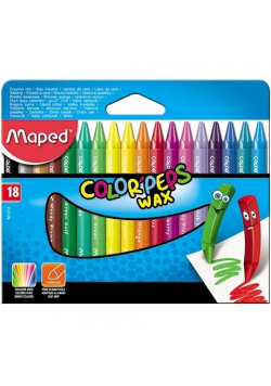 Kredki Colorpeps świecowe 18 kolorów MAPED