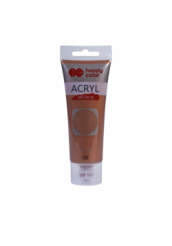 Farba akrylowa 75ml czerwone złoto metalik HAPPY