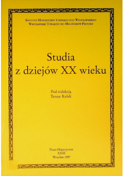 Studia z dziejów XX wieku
