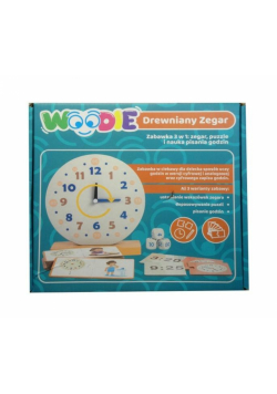 Drewniany zegar Woodie 3w1