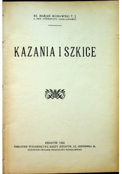 Kazania i Szkice 1921 r.